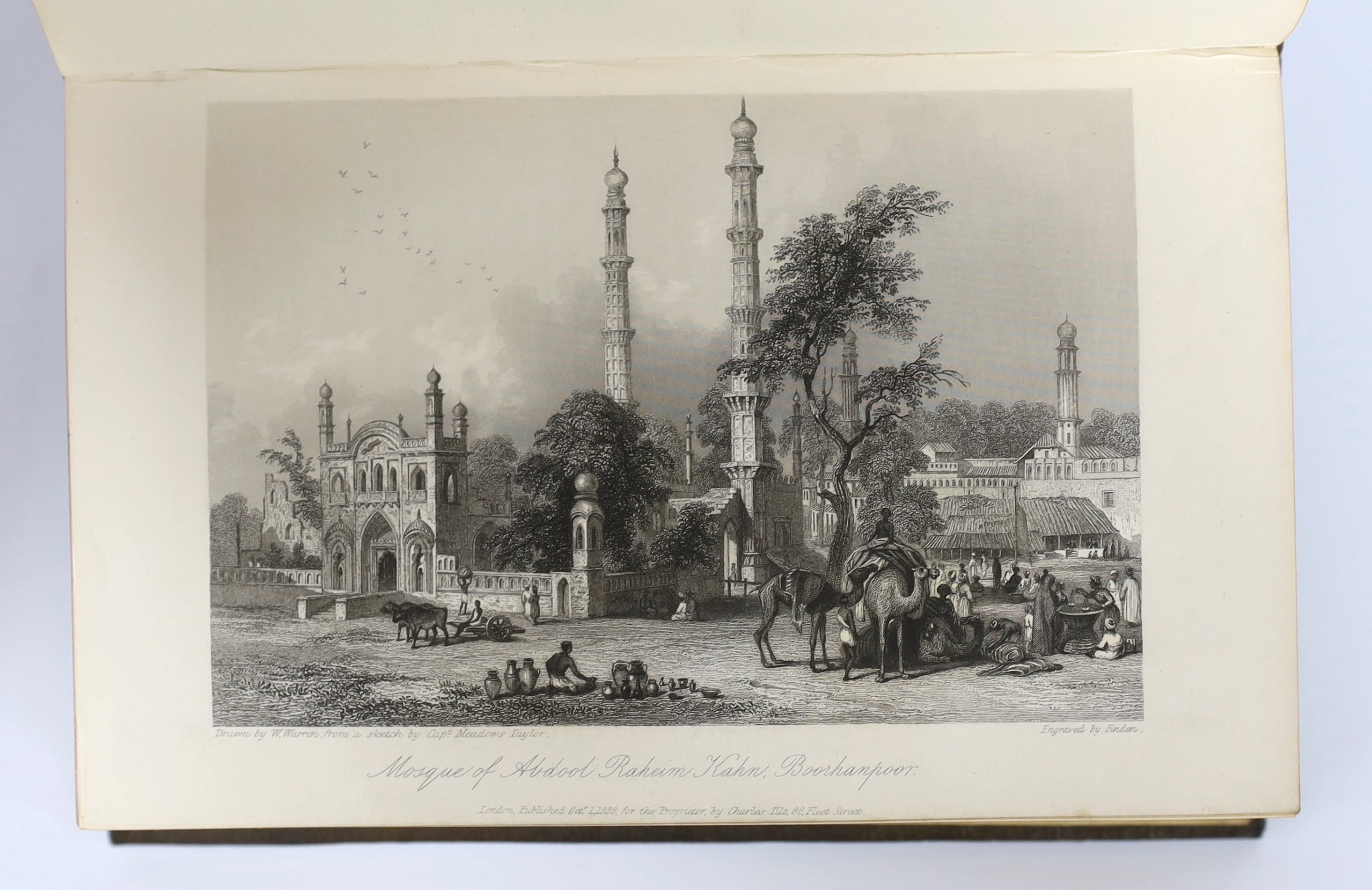 The Oriental Annual, or Scenes in India ... 7 vols., pictorial engraved and printed titles, frontispieces and 138 (ex 139) plates; publisher's gilt pictorial and blind decorated morocco, ge. 1834-40